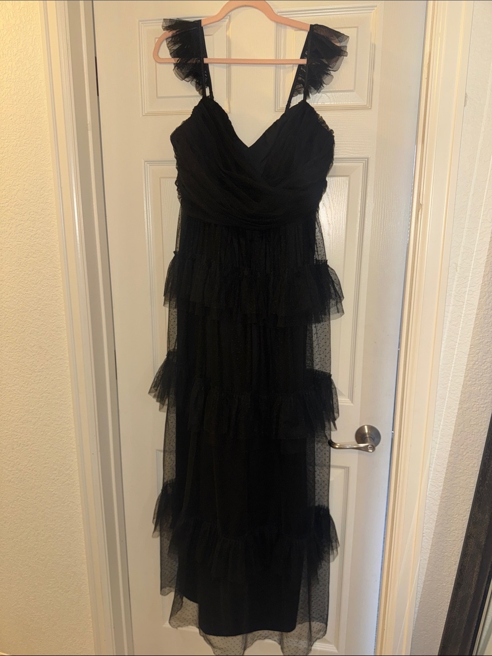Lulu's Black Ruffled Tiered Dress